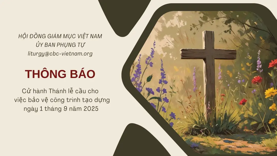 Ủy ban Phụng tự: Thông báo cử hành Thánh lễ cầu cho việc bảo vệ công trình tạo dựng ngày 1 tháng 9 năm 2025